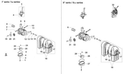 Carburetor SA 30 TLA Water pump