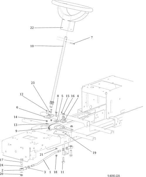 Steering arm OM 107 L/16 KH (K1600AVD - EURO5) Cat. 2022 Garden tractor