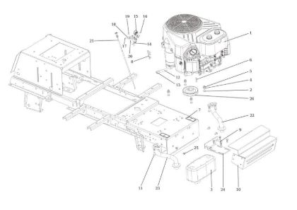 Engine OM 106/24 KH (K2400AVD V-Twin) 4X4 Cat. 2022 Garden tractor