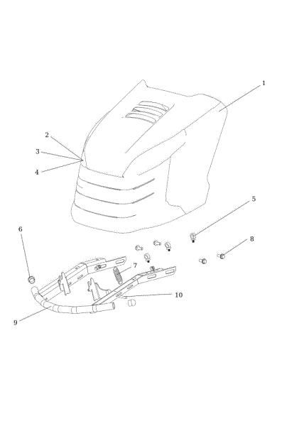 Hood (2/2) OM 106/24 KH (K2400AVD V-Twin) 4X4 Cat. 2022 Garden tractor