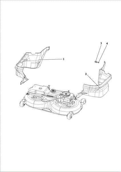 Mowing deck (2/2) OM 106/24 KH (K2400AVD V-Twin) 4X4 Cat. 2022 Garden tractor