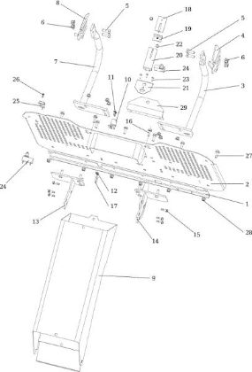 Chute and collector assy OM 124/24 KH (K2400AVD V-Twin - EURO5) Cat. 2022 Garden tractor