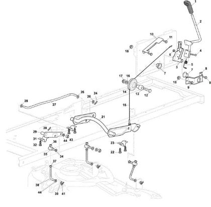 Cutting plate lifting GLX 14-84H Garden tractor