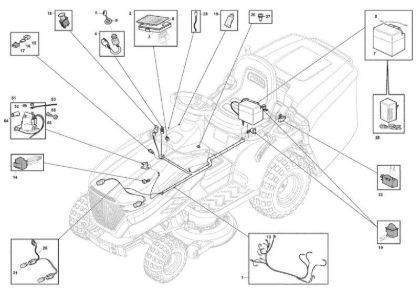 Electrical parts GLX 14-84H Garden tractor