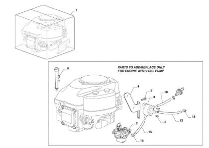 Engine GLX 14-84H Garden tractor