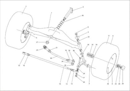 Front axle APACHE 92 EVO Cat.2023 Garden tractor