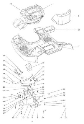 Dashboard OM 106/24 KH (K2400AVD V-Twin) 4X4 Cat. 2023 Garden tractor