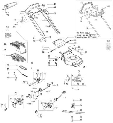 Illustrated parts list (From June 2007) G 48 TBQ Lawnmower