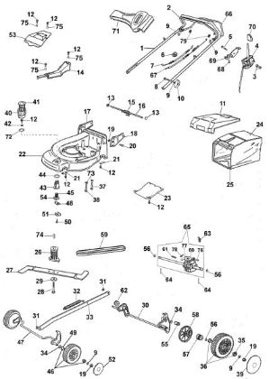 Complete illustrated parts list MAX 53 TBX Lawnmower