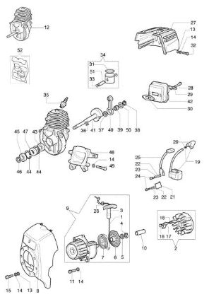 Engine SPARTA 26 TR Brushcutter