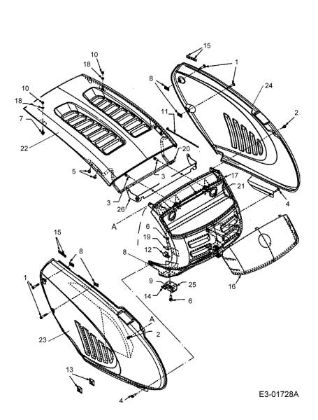 Front chassis assembly POLO 107 H Garden tractor