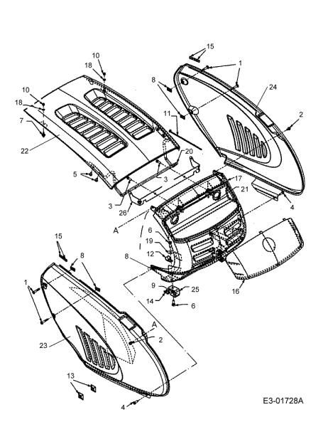 Front chassis assembly POLO 107 H Garden tractor