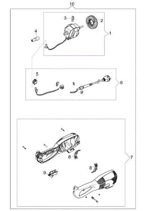 Motor (From SN 315xxxxxxx) TR 92 E Electric trimmer