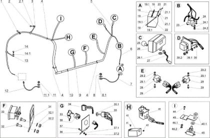 Electrical parts APACHE 92 Cat.2005 Garden tractor