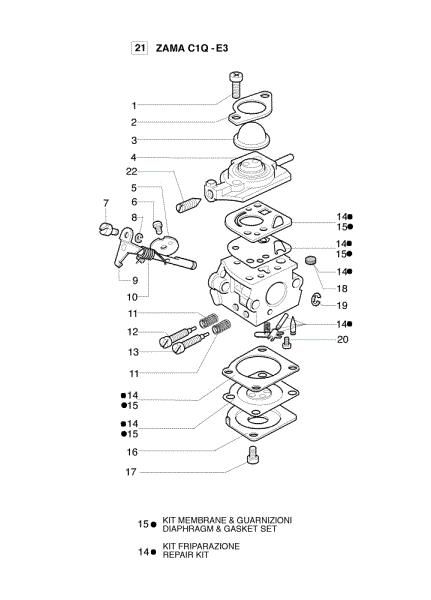 Carburetor C1Q-E3 750 S Brushcutter
