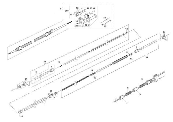 Rod (Transmission) PPX 250 Pole pruner
