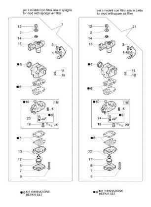 Carburetor WYK-104, WYK-143A 753 S Brushcutter