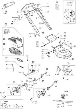 Illustrated parts list (From June 2007) G 53 TBX Lawnmower