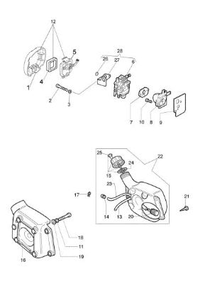 Tank and air filter SPARTA 26 S Brushcutter