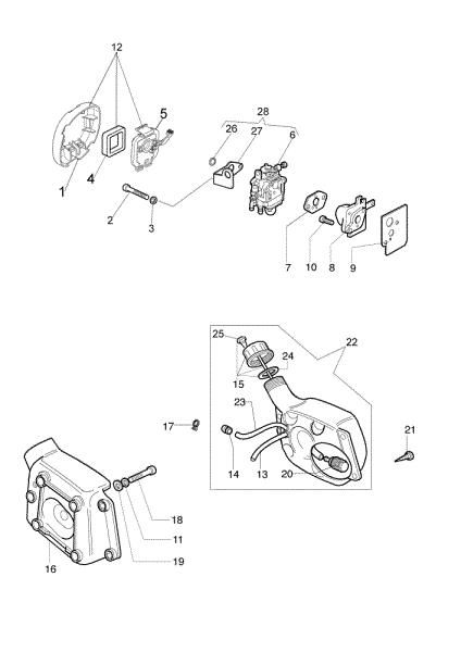 Tank and air filter SPARTA 26 S Brushcutter