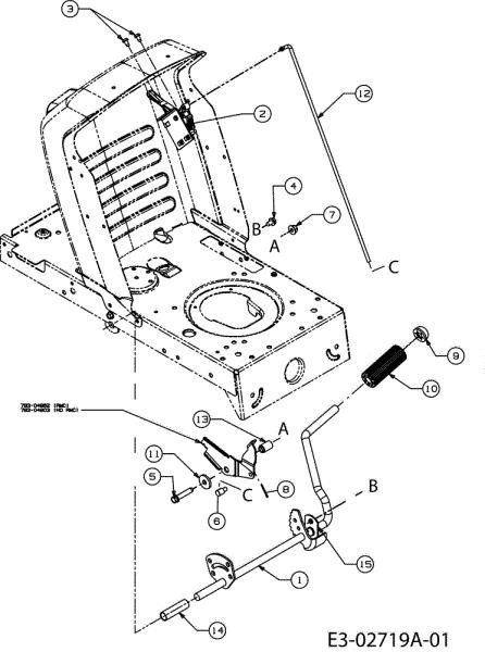 Pedals POLO 97/13,5 T Cat.2006 Garden tractor
