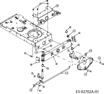 Front axle (2/2) POLO 108/17 H Garden tractor