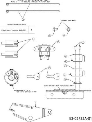 Electric diagram POLO 108/17 H Garden tractor
