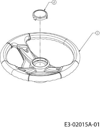 Steering wheel POLO 108/15,5 H Cat.2006 Garden tractor