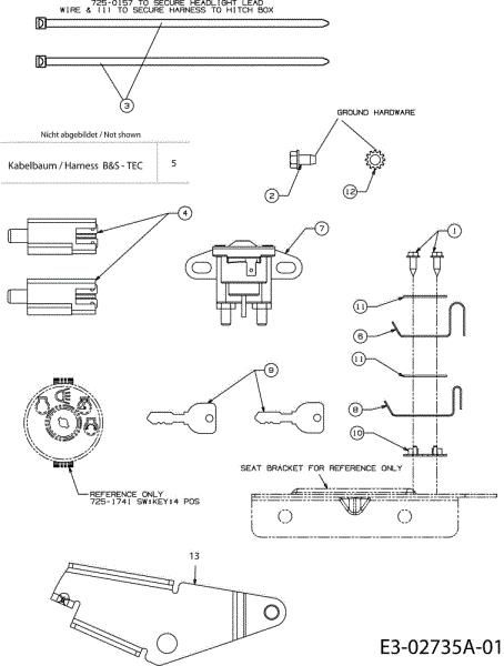 Electric diagram POLO 108/15,5 H Cat.2006 Garden tractor