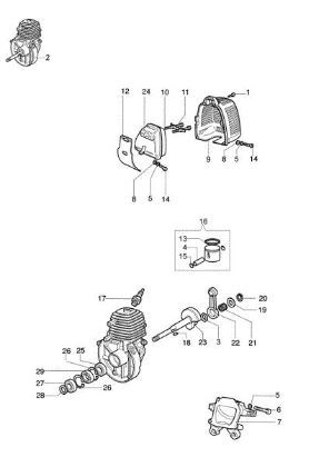 Engine SPARTA 25 S Brushcutter