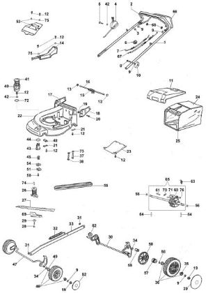 Illustrated parts list MAX 53 TBS Lawnmower