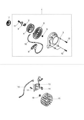 Starter assy BC 360 4S Brushcutter