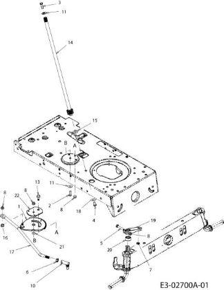 Front axle (1/2) POLO 108/15,5 H Cat.2007 Garden tractor