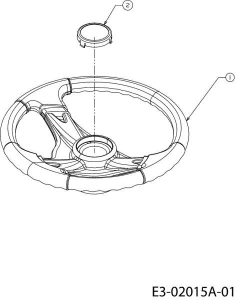 Steering wheel POLO 108/15,5 H Cat.2007 Garden tractor