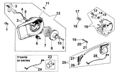 Starter assy 935 DX Chainsaw