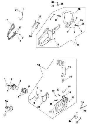 Handle and chain brake 941 Chainsaw