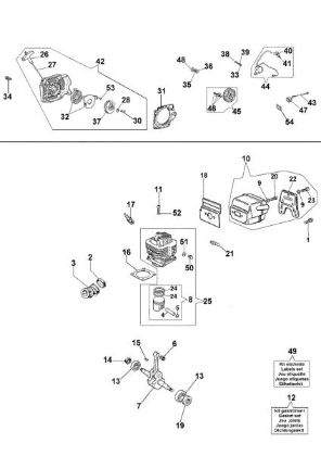 Starter assy and engine 971 Chainsaw