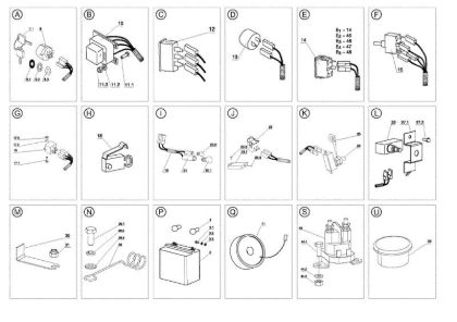 Electrical parts OM 105J/16H Cat.2008 Garden tractor