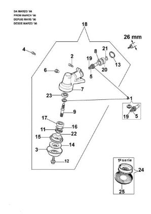 Bevel gear (From March 1998) 433 BP Brushcutter