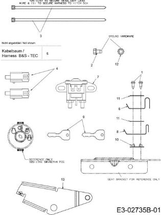 Electric diagram POLO 108/15,5 H Cat.2008 Garden tractor