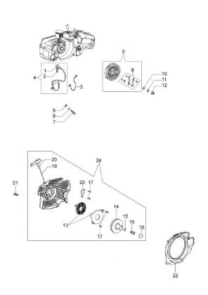 Starter assy GS 820 Chainsaw