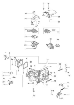 Crankcase and air filter GS 410 C (Euro 2) Chainsaw