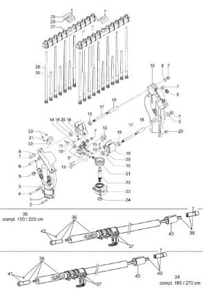Rake group OS 255 Olive harvester