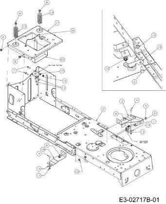 Frame TORNADO 108/17,5 H Garden tractor