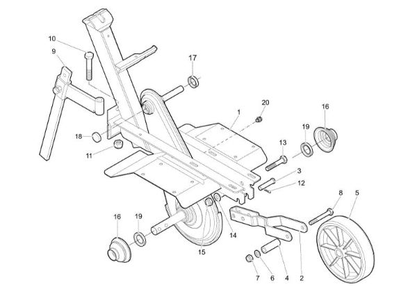 Frame MH 165 Rotary tiller