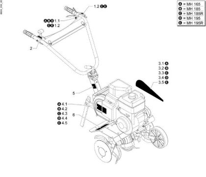 Plate MH 185 R Rotary tiller