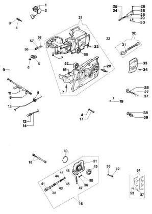 Crankcase 999 F Chainsaw