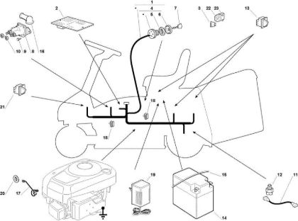 Electrical parts OM 63C/6,5V Cat.2009 Garden tractor