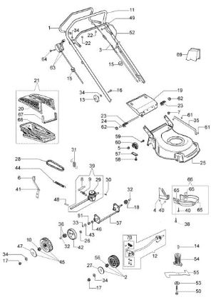 Illustrated parts list G 53 TK (K700) Lawnmower