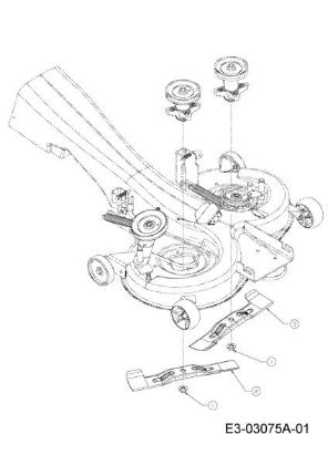 Blades support KROSSER 92/15 H Garden tractor